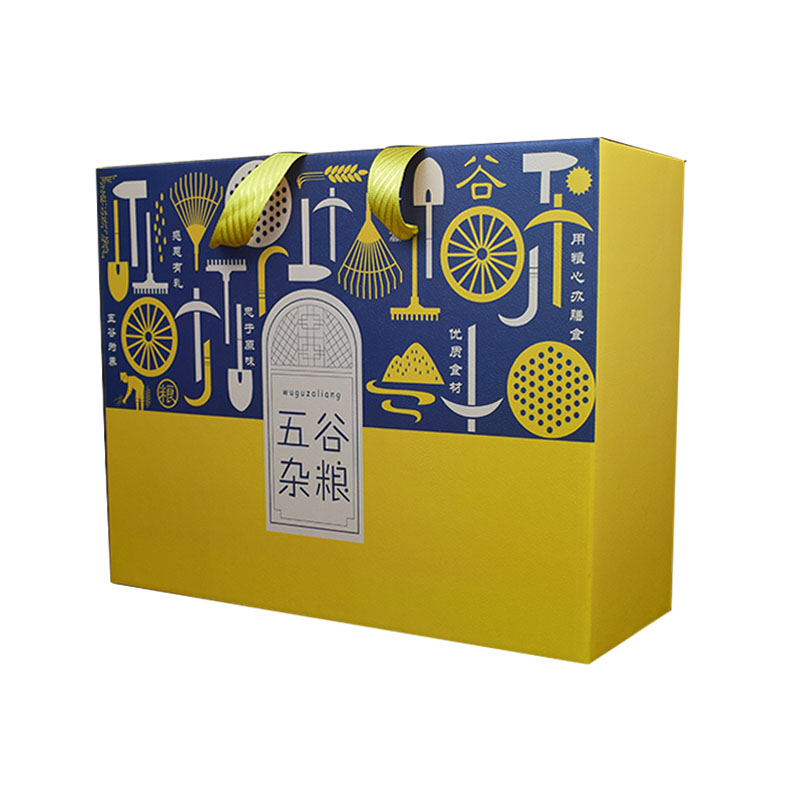 新大米包装盒小米杂粮礼品盒创意手提高档大小定制5斤装10斤礼盒