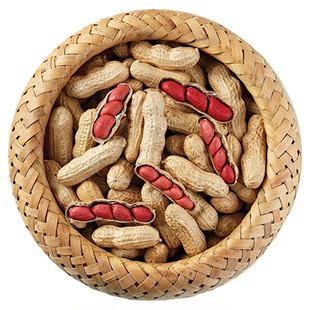 新货农家红皮花生带壳生花生晒干新鲜红皮花生果四粒红带壳红花生