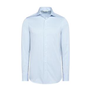 SUITSUPPLY浅蓝色埃及棉宽展领男士商务衬衫