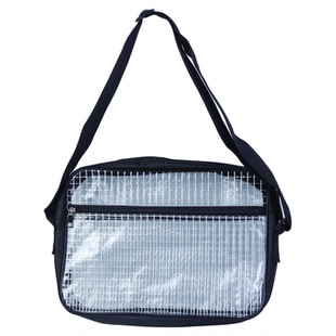 PVC防静电无尘包洁净室网格透明工具包洁净工程韩版17寸挎包加厚