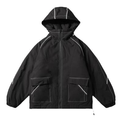 GOGOSOON冲锋衣棉衣男新款2025冬季防泼水连帽外套青少年保暖带帽