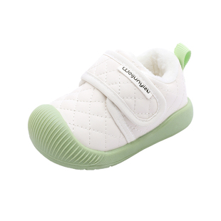 学步鞋女宝宝鞋子秋冬款婴儿鞋子软底加绒二棉鞋室内鞋男童机能鞋