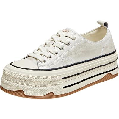 TATA他她厚底休闲板鞋女鞋百搭松糕鞋小白鞋2025冬季新款CK201CM5