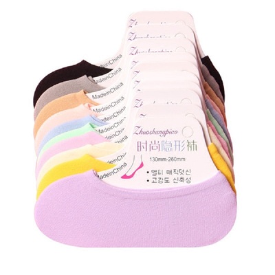 女士儿童通用糖果色超薄隐形船袜