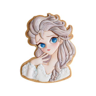 妹作新品冰雪奇缘艾莎公主糖霜饼干模具 蛋糕装饰插牌烘焙工具