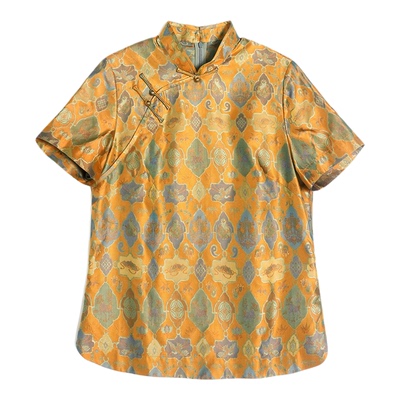 【福禄满盈】徐淼淼春夏新中式时尚气质重工非遗宋锦上衣H2093