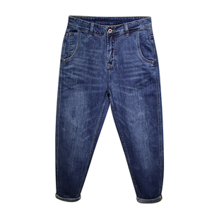 布冷布热 秋季水洗宽松小直筒牛仔裤男男士斜插袋直脚休闲长裤潮