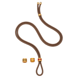 金店同款粗款留绳头直穿葫芦吊坠挂绳八宝罗盘吊坠通用平安扣绳