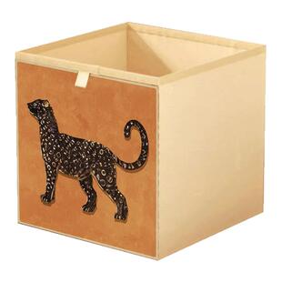 中古风收纳箱卡莱克格子柜玩具盒子可折叠储物收纳筐布艺大容量