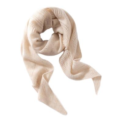 秋冬纯山羊绒三角巾女保暖围脖