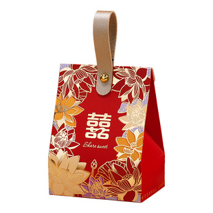 喜糖盒子结婚专用2026新款中式高级感订婚伴手礼品袋糖果礼盒空盒