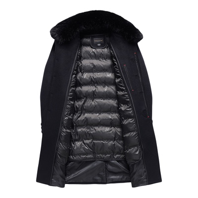 中老年长款男士加厚冬装外套