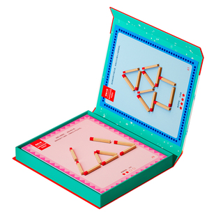 磁吸火柴棒教具数学思维游戏逻辑训练儿童益智力玩具大班木棍拼图