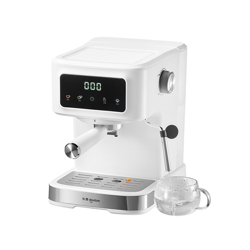 Donlim/东菱意式压力咖啡机小型家用全半自动萃取蒸汽打奶泡一体