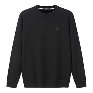 【复合绒】百斯盾官方男装毛衣秋冬款简约通勤不易起球圆领针织衫