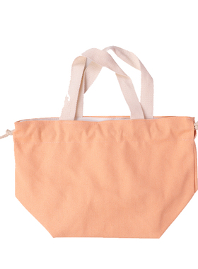 抽绳帆布袋手拎包日式手提便当包大容量简约束口饭盒袋网红妈咪包