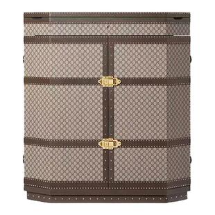 意式首饰柜家用落地实木带镜收纳柜轻奢高端豪宅设计师款珠宝柜