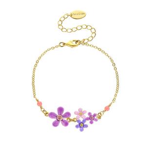 紫色小花勿忘我手链女款轻奢小众设计高级感手饰品送女友闺蜜礼物