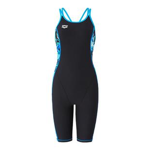 arena女士连体泳衣竞速专业训练保守遮肉显瘦及膝抗氯游泳衣泳装