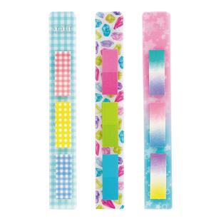 进口sunstar太阳星文具旗舰店便携便签贴sralit便利贴可书写便签纸粘性背面夹子可挂书本手帐装饰标记