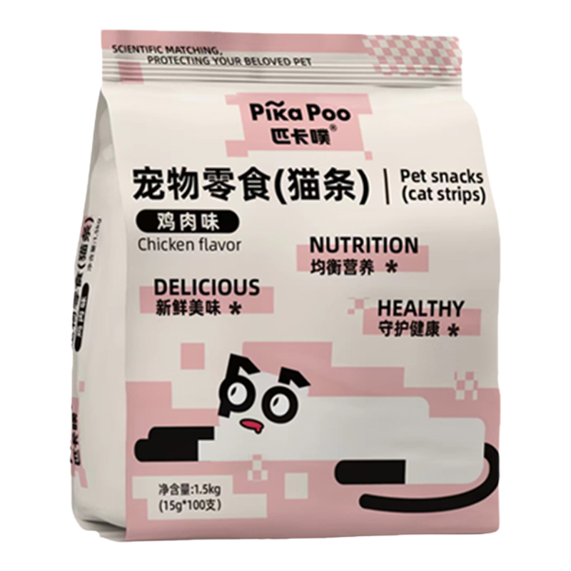 PikaPoo鲜肉猫条100支金枪鱼
