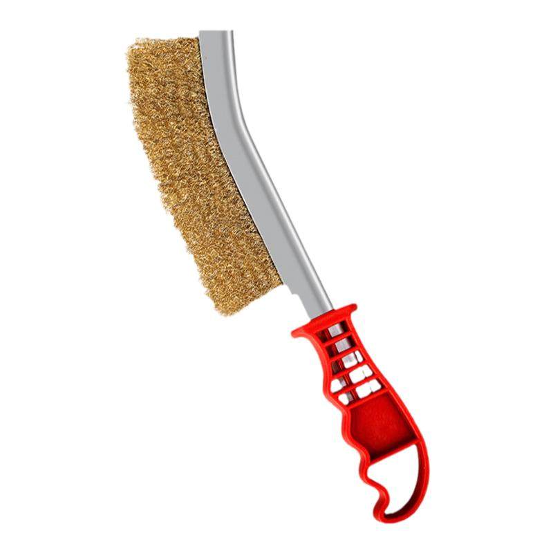 钢丝不锈钢刷带柄刀型除锈手柄铁刷子不掉丝烧烤长柄钢刷子清洁刷