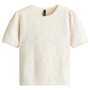 HM春季女装时尚休闲百搭网眼针织上衣1310114