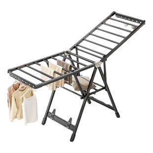 悠卧落地晾衣架可折叠室内家用阳台晾衣杆铝合金翼形晒被子神器