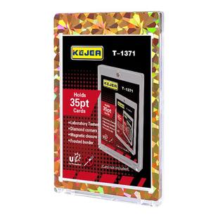 科记文具PTCG宝可梦贝壳卡砖磁吸球星卡明星卡收集收纳保护套防紫外线亚克力折射卡钻多色可选玻璃碎