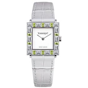 新款TOUSSAINT方糖系列nino小绿钻杜桑大方糖手表 送女生礼物