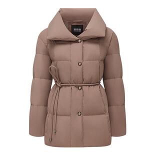 【鹅绒】波司登冬季女短款静奢风高智感厚羽绒服时尚小廓形翻领
