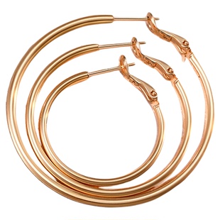 刘亦菲同款大耳环大圈耳饰耳圈素圈纯银圈圈2025新款高级感气质