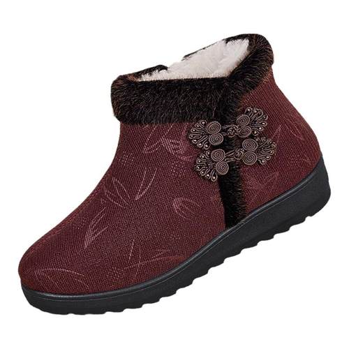 老北京布鞋女冬加绒防滑加厚老人奶奶老太太老式妈妈羊毛保暖棉鞋