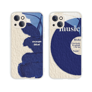 适用小米13pro手机壳12ultra新款11油画10/9简约15男款红米k50个性k80唱片note14小众70高级感mix4玻璃civi套