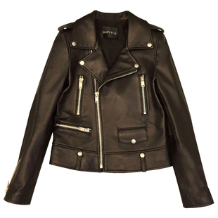 Babyfur 必败~新西兰绵羊皮皮衣SLP风格机车情侣真皮夹克外套男女