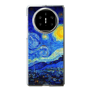 梵高星空适用华为matex7手机壳matex5折叠屏高端新款matex3典藏版matex6透明超薄超火男女先锋版星月夜高级感