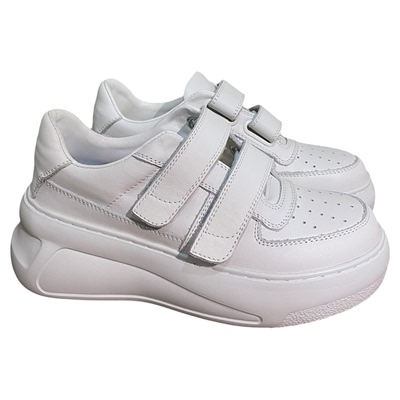 马思纯同款增高魔术贴厚底休闲鞋