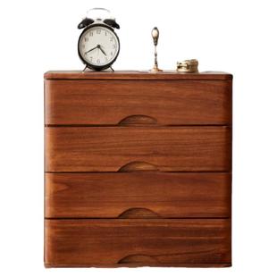 桌面杂物收纳盒办公文具抽屉式整理电脑显示屏增高架实木带锁斗柜