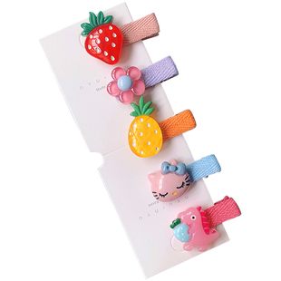 女宝宝发夹套装可爱儿童不伤发婴幼儿全包布发卡子公主刘海夹发饰