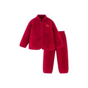 迷你巴拉巴拉男童女童加厚睡衣套装儿童抗静电保暖家居服冬季新款