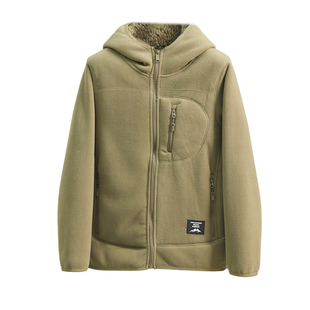 一件过冬!重磅900克!男女同款!加绒加厚摇粒绒连帽休闲冬外套