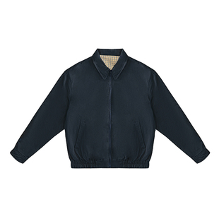 FDR官方店 正反两面穿拼格子哈灵顿夹克外套男女春季情侣翻领上衣