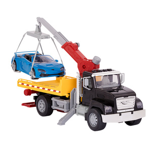北美Driven 工程车模型大号拖车男孩玩具车仿真运输卡车救援礼物