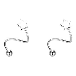 999纯银耳钉女养耳洞2026新款耳环气质高级耳圈免摘耳饰小众螺旋