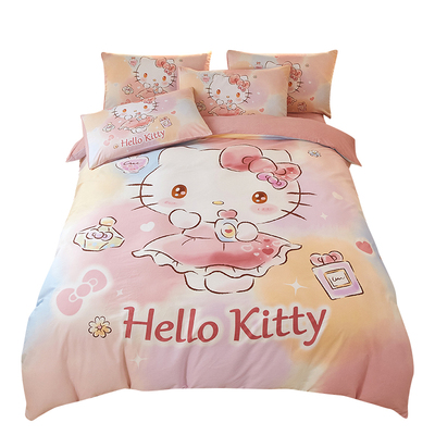 KT猫宿舍床上三四件套大眼蛙床品