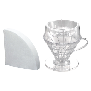【旗舰店】Hario V60手冲咖啡滤杯01号树脂家用滴滤式冲泡器具PDA