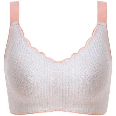 月色大胸显小无钢圈无痕睡眠内衣