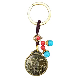 蒙古元素钥匙扣古铜蒙古包马镫钥匙链民族风挂件蒙古族小礼物纪念