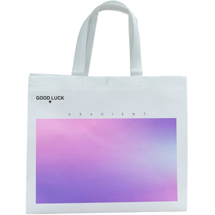 覆膜无纺布手提购物袋男女童装订制定做彩色LOGO印刷店名防水加厚