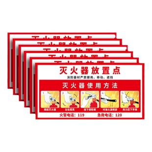 消防栓灭火器放置点标识牌消火栓使用方法门箱年检标签贴纸自粘消防标识标牌说明防火门安全标识牌警示牌定制